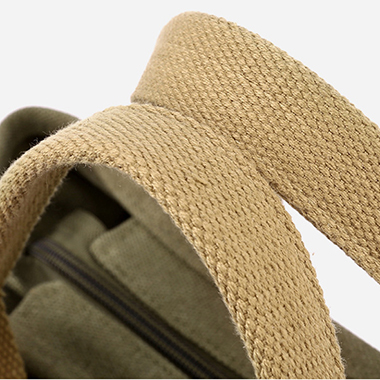 多隔層厚磅帆布兩用托特包