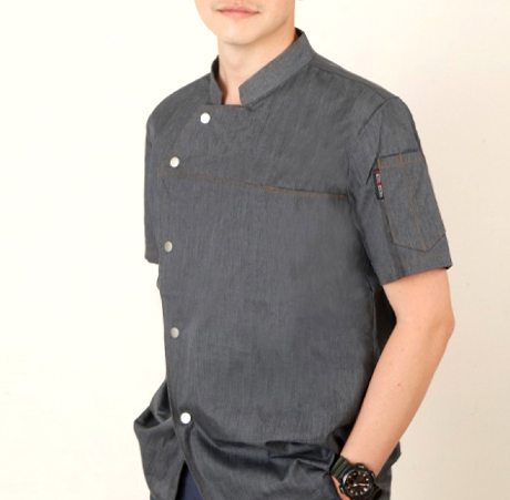 新款牛仔廚師服