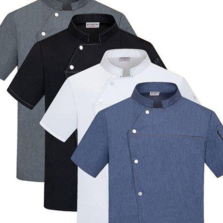 新款牛仔廚師服